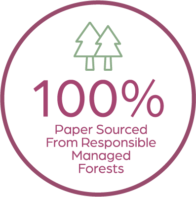 100% paper sourced from responsible managed forests